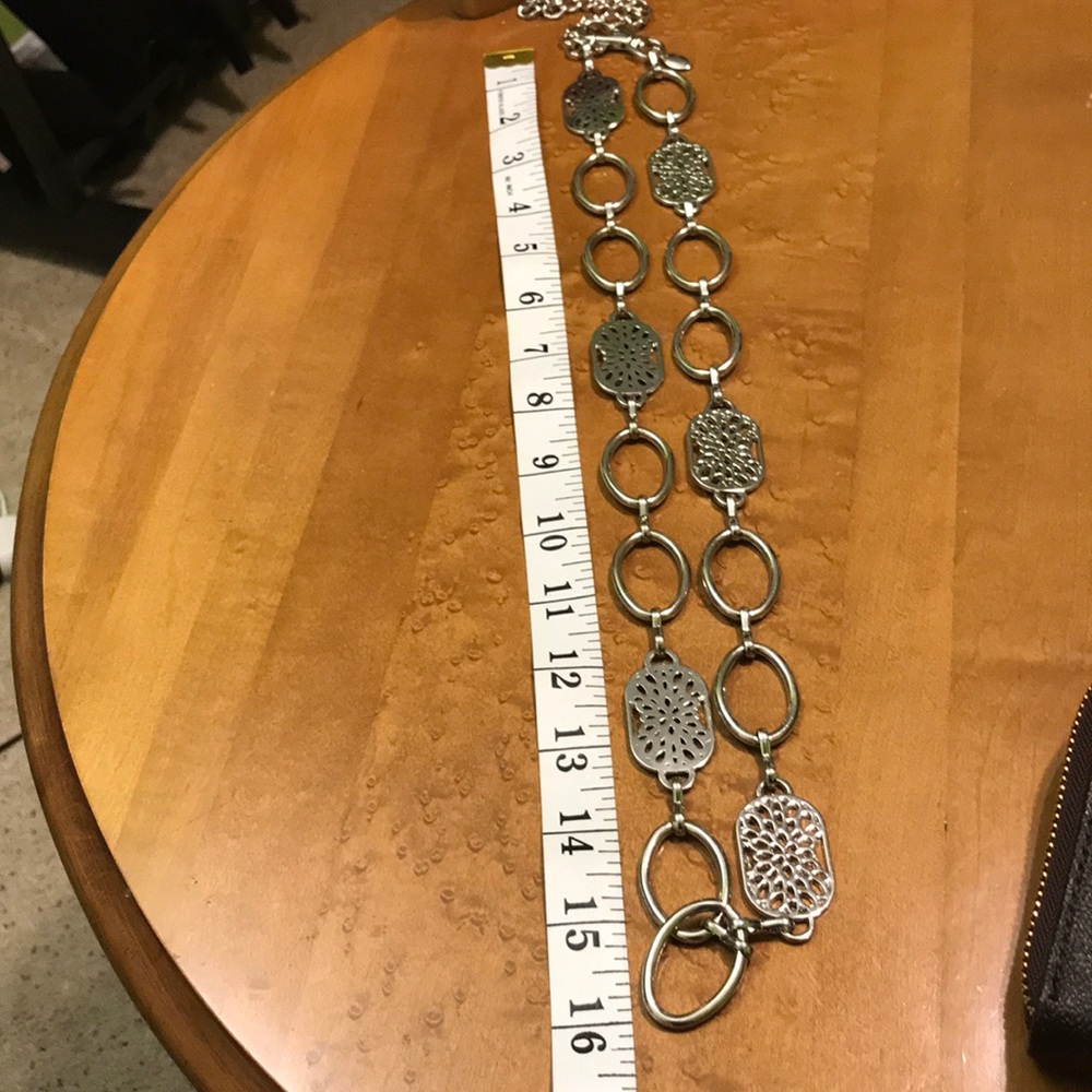 Statement Silver Chunky Necklace - image 5